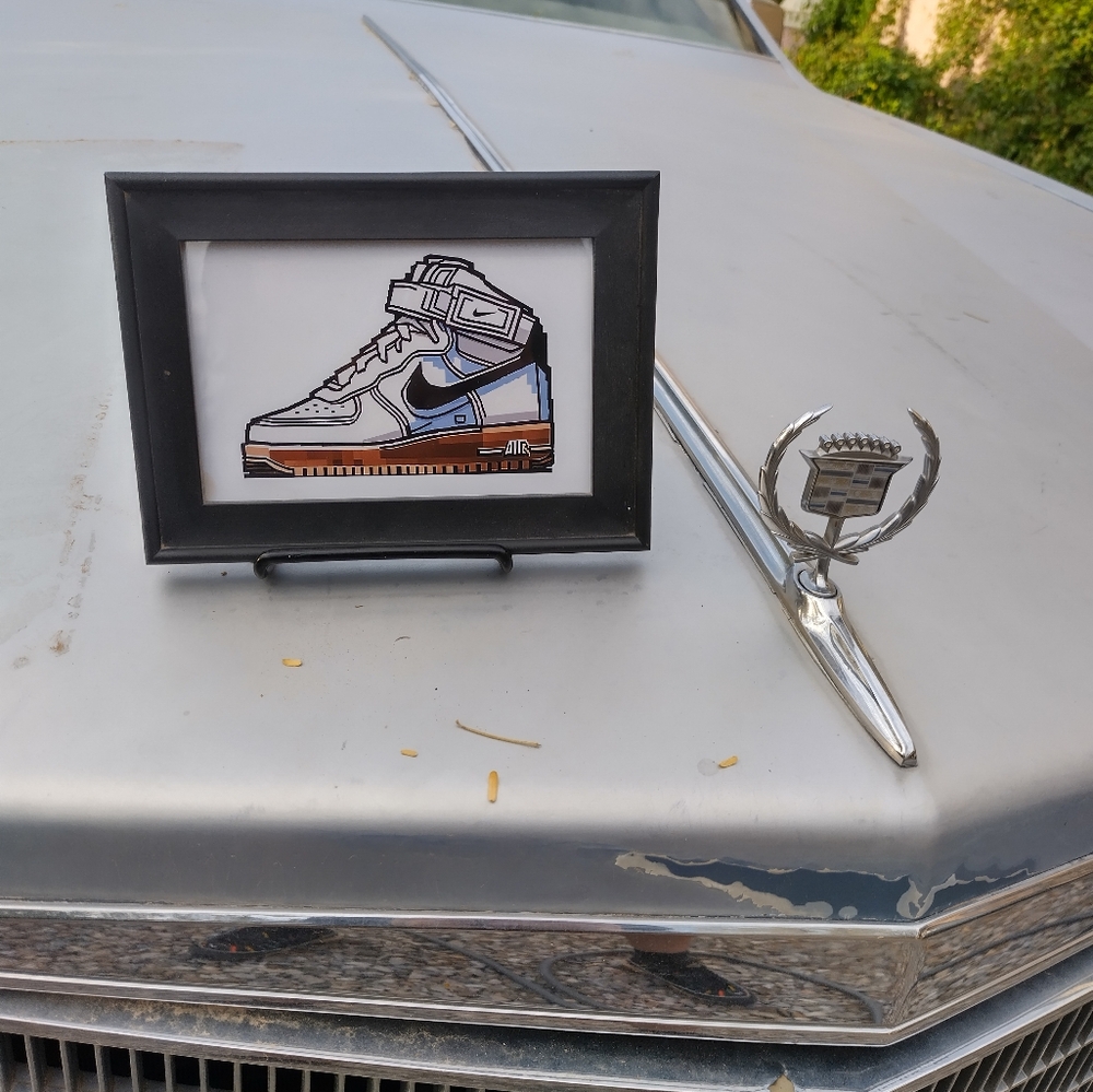 8 Bit Nike Air Force 1 Sneaker Framed Mini Art Print By Neon Nicho